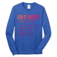 Funny Engineering Meaningful Gift Engineer Definition Gift Tall Long Sleeve T-Shirt