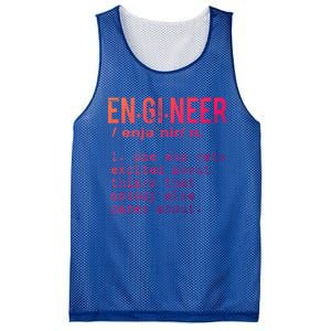 Funny Engineering Meaningful Gift Engineer Definition Gift Mesh Reversible Basketball Jersey Tank