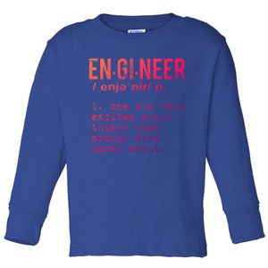 Funny Engineering Meaningful Gift Engineer Definition Gift Toddler Long Sleeve Shirt