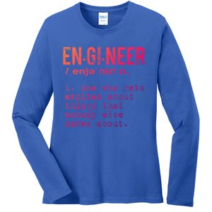 Funny Engineering Meaningful Gift Engineer Definition Gift Ladies Long Sleeve Shirt