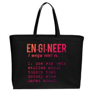 Funny Engineering Meaningful Gift Engineer Definition Gift Cotton Canvas Jumbo Tote