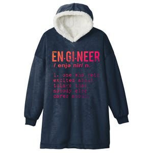 Funny Engineering Meaningful Gift Engineer Definition Gift Hooded Wearable Blanket