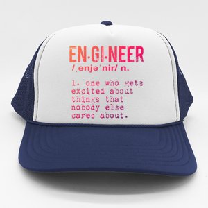 Funny Engineering Meaningful Gift Engineer Definition Gift Trucker Hat