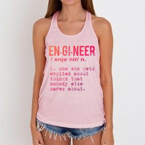 Funny Engineering Meaningful Gift Engineer Definition Gift Women's Knotted Racerback Tank