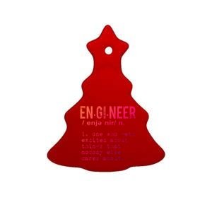 Funny Engineering Meaningful Gift Engineer Definition Gift Ceramic Tree Ornament