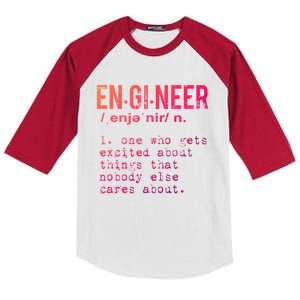 Funny Engineering Meaningful Gift Engineer Definition Gift Kids Colorblock Raglan Jersey