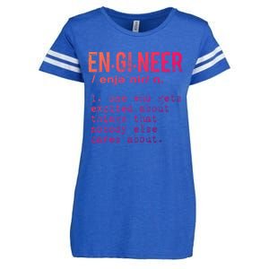 Funny Engineering Meaningful Gift Engineer Definition Gift Enza Ladies Jersey Football T-Shirt