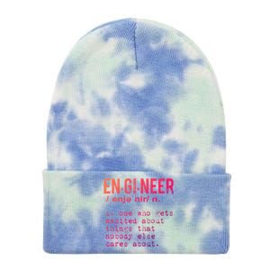 Funny Engineering Meaningful Gift Engineer Definition Gift Tie Dye 12in Knit Beanie