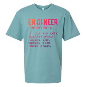 Funny Engineering Meaningful Gift Engineer Definition Gift Sueded Cloud Jersey T-Shirt