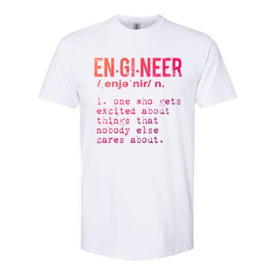 Funny Engineering Meaningful Gift Engineer Definition Gift Softstyle CVC T-Shirt