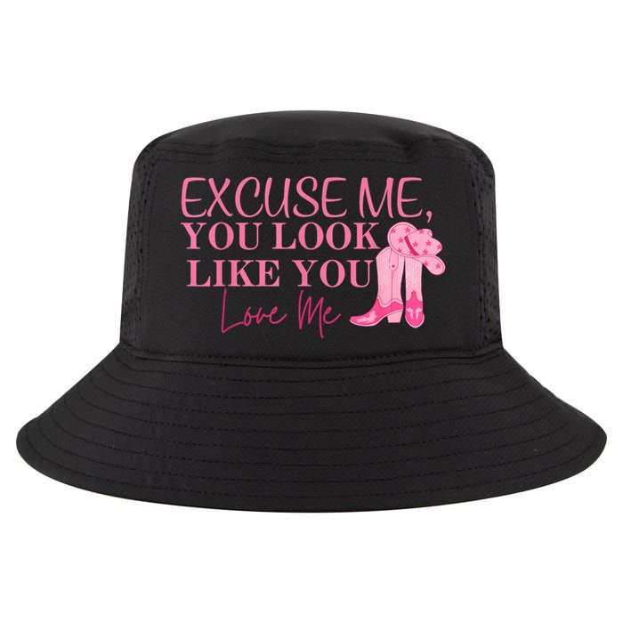 Funny Excuse Me You Look Like You Love Me Funny Boots Memes T Cool Comfort Performance Bucket Hat
