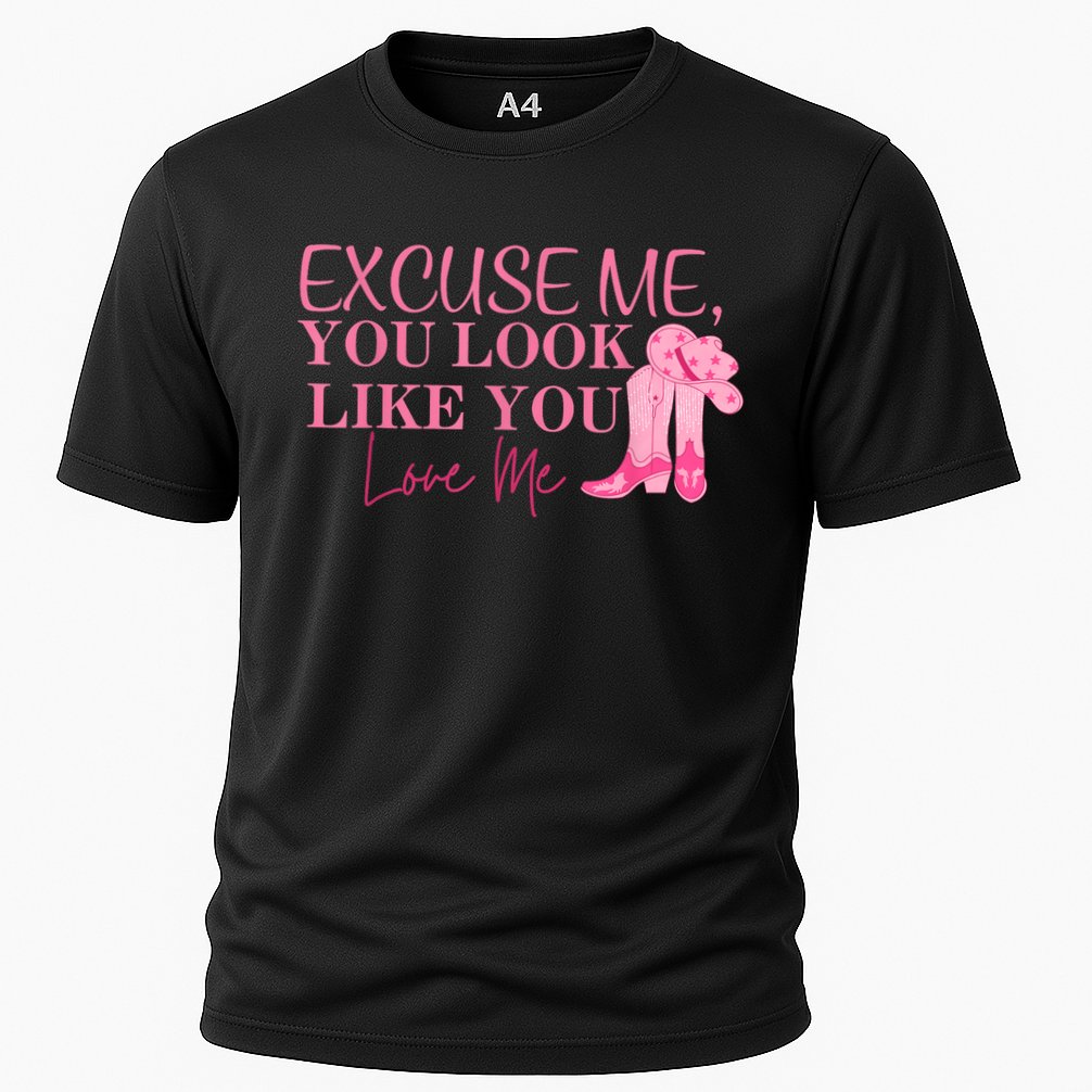Funny Excuse Me You Look Like You Love Me Funny Boots Memes T Performance Shirt