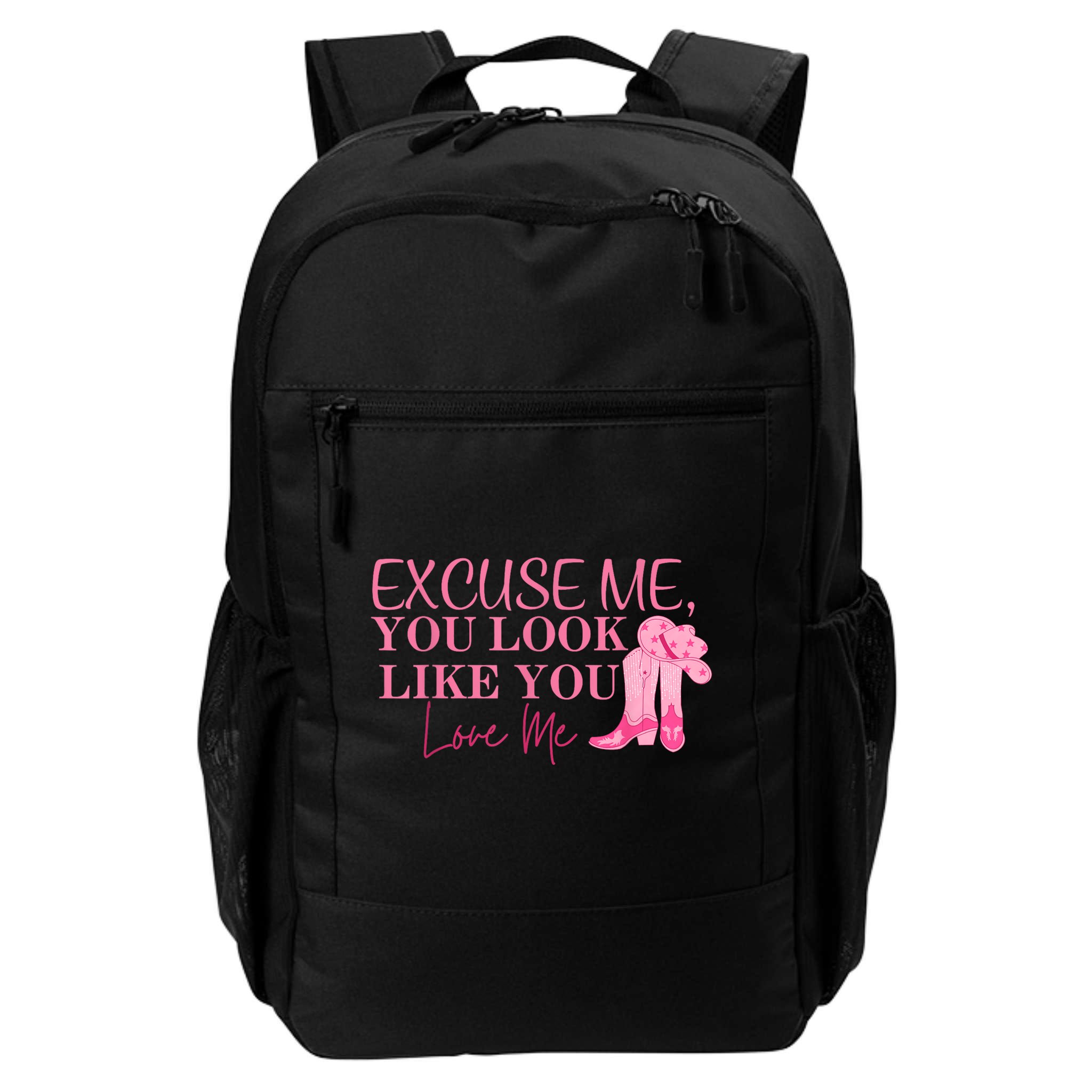 Funny Excuse Me You Look Like You Love Me Funny Boots Memes T Backpack