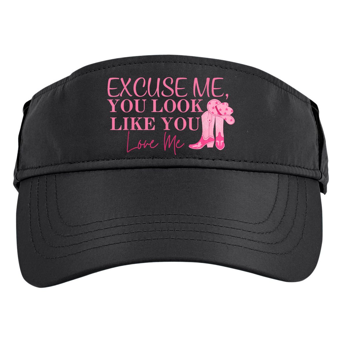 Funny Excuse Me You Look Like You Love Me Funny Boots Memes T Adult Drive Performance Visor