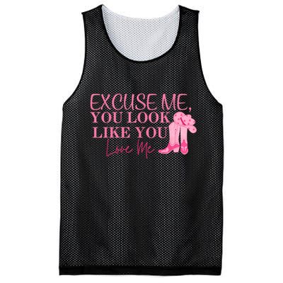 Funny Excuse Me You Look Like You Love Me Funny Boots Memes T Mesh Reversible Basketball Jersey Tank