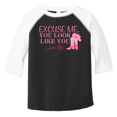 Funny Excuse Me You Look Like You Love Me Funny Boots Memes T Toddler Fine Jersey T-Shirt