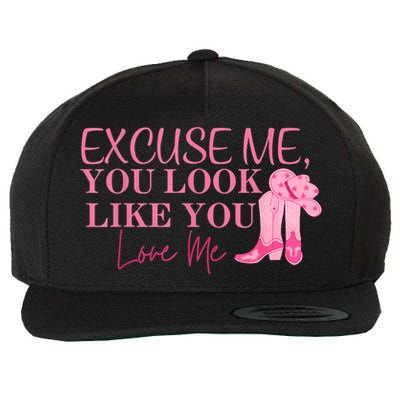 Funny Excuse Me You Look Like You Love Me Funny Boots Memes T Wool Snapback Cap