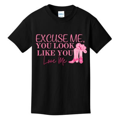 Funny Excuse Me You Look Like You Love Me Funny Boots Memes T Kids T-Shirt