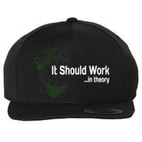 Funny Engineer Meme Design It Should Work In Theory Wool Snapback Cap