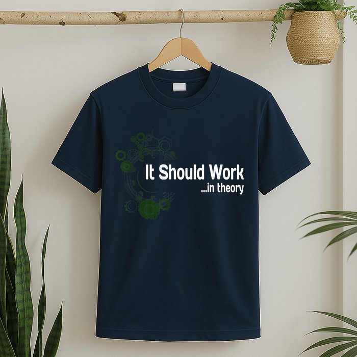 Funny Engineer Meme Design It Should Work In Theory T-Shirt