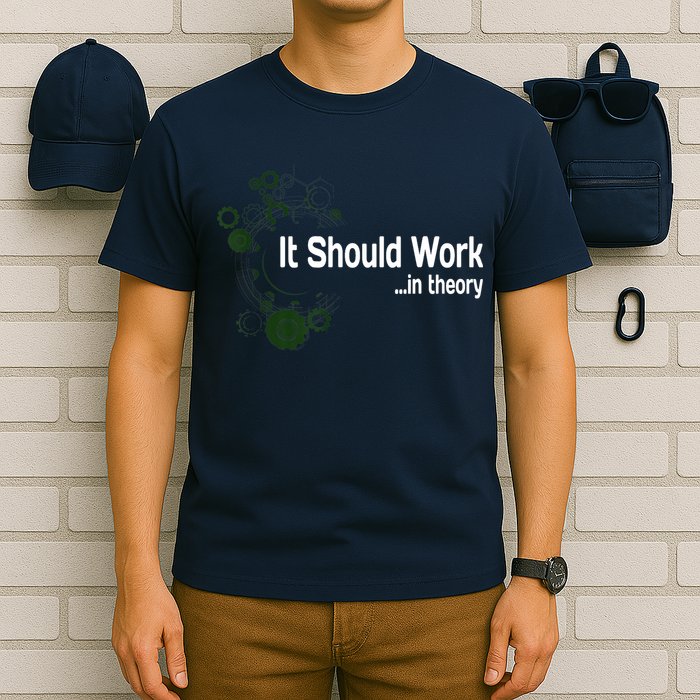 Funny Engineer Meme Design It Should Work In Theory T-Shirt