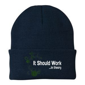 Funny Engineer Meme Design It Should Work In Theory Knit Cap Winter Beanie