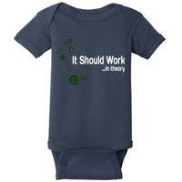Funny Engineer Meme Design It Should Work In Theory Baby Bodysuit