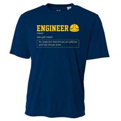 Funny Engineering Meaning Engineer Definition Cooling Performance Crew T-Shirt