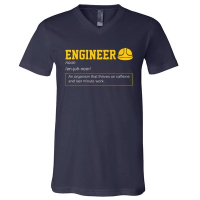 Funny Engineering Meaning Engineer Definition V-Neck T-Shirt