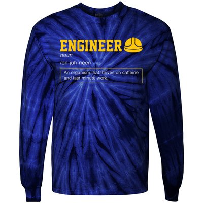 Funny Engineering Meaning Engineer Definition Tie-Dye Long Sleeve Shirt