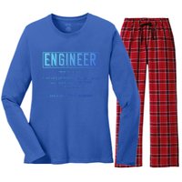 Funny Engineering Major College Students No Life Money Sleep Gift Women's Long Sleeve Flannel Pajama Set 