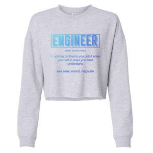 Funny Engineering Major College Students No Life Money Sleep Gift Cropped Pullover Crew