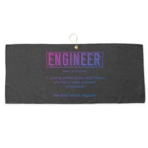 Funny Engineering Major College Students No Life Money Sleep Gift Large Microfiber Waffle Golf Towel