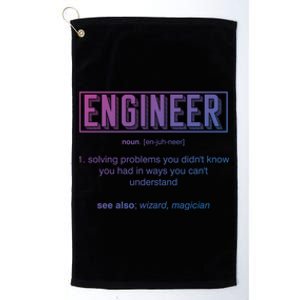 Funny Engineering Major College Students No Life Money Sleep Gift Platinum Collection Golf Towel