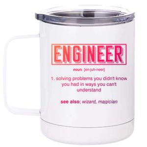 Funny Engineering Major College Students No Life Money Sleep Gift 12 oz Stainless Steel Tumbler Cup