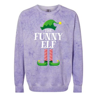 Funny Elf Matching Family Group Christmas Party Colorblast Crewneck Sweatshirt