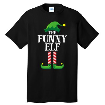 Funny Elf Matching Family Group Christmas Party Tall T-Shirt