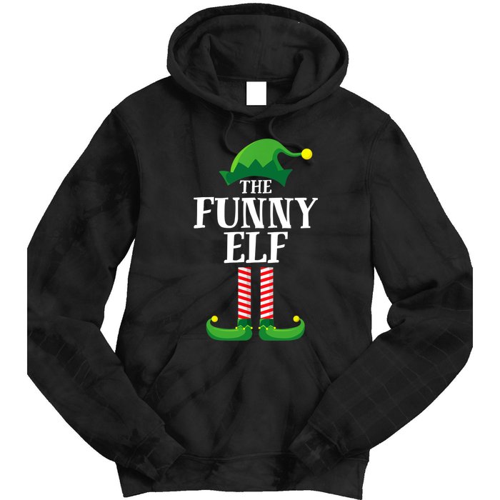 Funny Elf Matching Family Group Christmas Party Tie Dye Hoodie