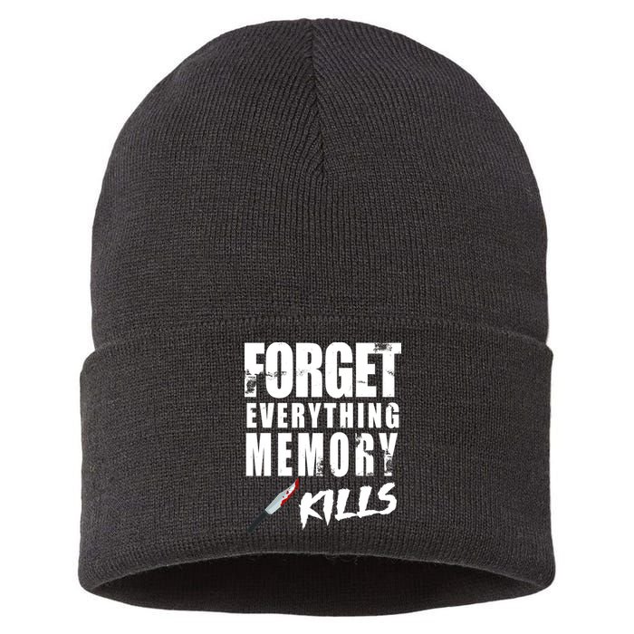 Forget Everything Memory Kills Sustainable Knit Beanie