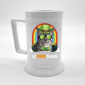 Funny Egyptian Mau Cat Lepurrchaun St Patricks Day Gift Beer Stein