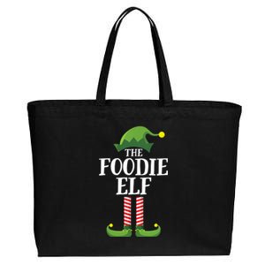 Foodie Elf Matching Family Group Christmas Party Cotton Canvas Jumbo Tote