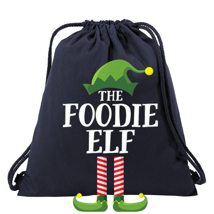 Foodie Elf Matching Family Group Christmas Party Drawstring Bag