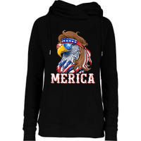 Funny Eagle Mullet 4th Of July Usa American Flag Merica Womens Funnel Neck Pullover Hood