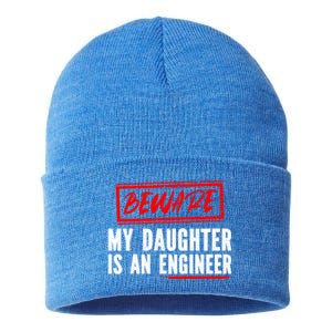 Funny Engineers Mom Or Dad My Daughter Is An Engineer Gift Sustainable Knit Beanie