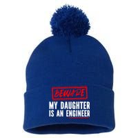 Funny Engineers Mom Or Dad My Daughter Is An Engineer Gift Pom Pom 12in Knit Beanie