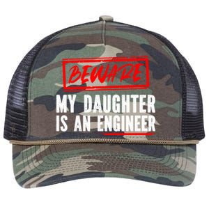 Funny Engineers Mom Or Dad My Daughter Is An Engineer Gift Retro Rope Trucker Hat Cap