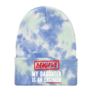 Funny Engineers Mom Or Dad My Daughter Is An Engineer Gift Tie Dye 12in Knit Beanie