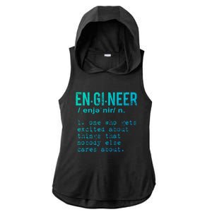 Funny Engineering Meaningful Gift Engineer Definition Gift Ladies PosiCharge Tri-Blend Wicking Draft Hoodie Tank