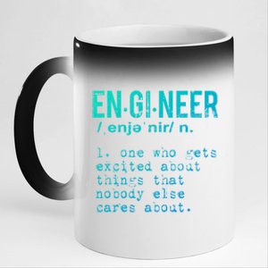 Funny Engineering Meaningful Gift Engineer Definition Gift 11oz Black Color Changing Mug