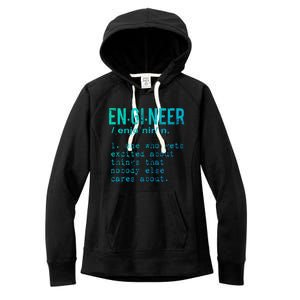 Funny Engineering Meaningful Gift Engineer Definition Gift Women's Fleece Hoodie